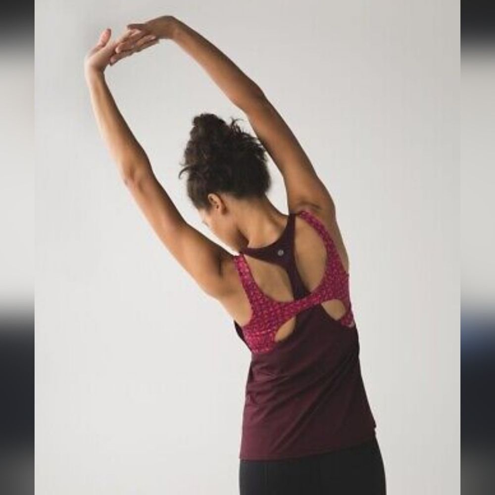 Lululemon Athletica All Sport Support Tank in Bordeaux Drama Size 4